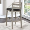 thumbnail image 4 of American Woodcrafters Siri Solid Wood Gray with Brown Bonded Leather Bar Stool, 4 of 11