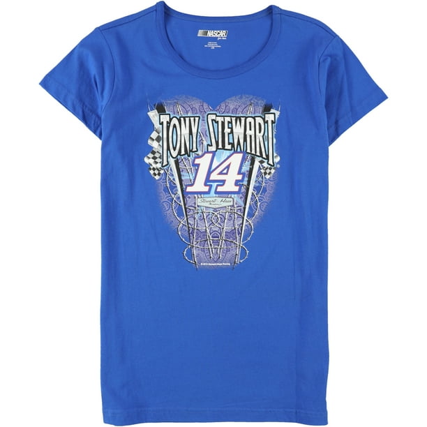 NASCAR Womens Tony Stewart Graphic T-Shirt, Blue, Large