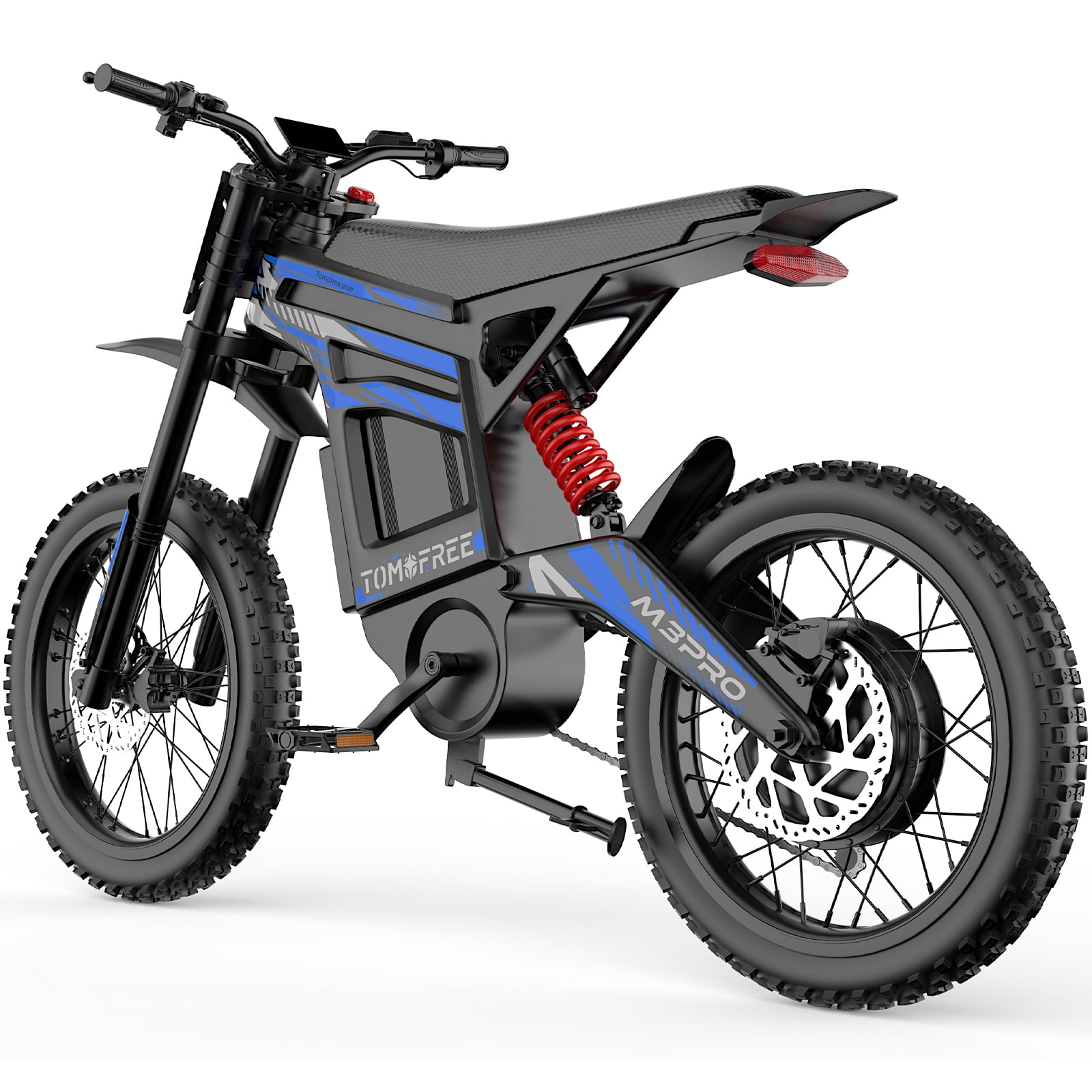 Electric Dirt Bike for Adults Teens, 6500W Motor(Peak), 75 Mile Range, 50MPH Max Speed, 72V 30Ah Removable Battery, 3-Speed, 19"/17" Off-Road Tires, Dual Hydraulic Brakes & Full Suspension
