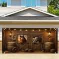 thumbnail image 4 of Eespoir Western Cowboy Retro Party Decor, Indoor Outdoor Atmosphere Photography Backdrops, Banners Hanging Cloth Garage Door Cover For Theme Event(E), 4 of 6