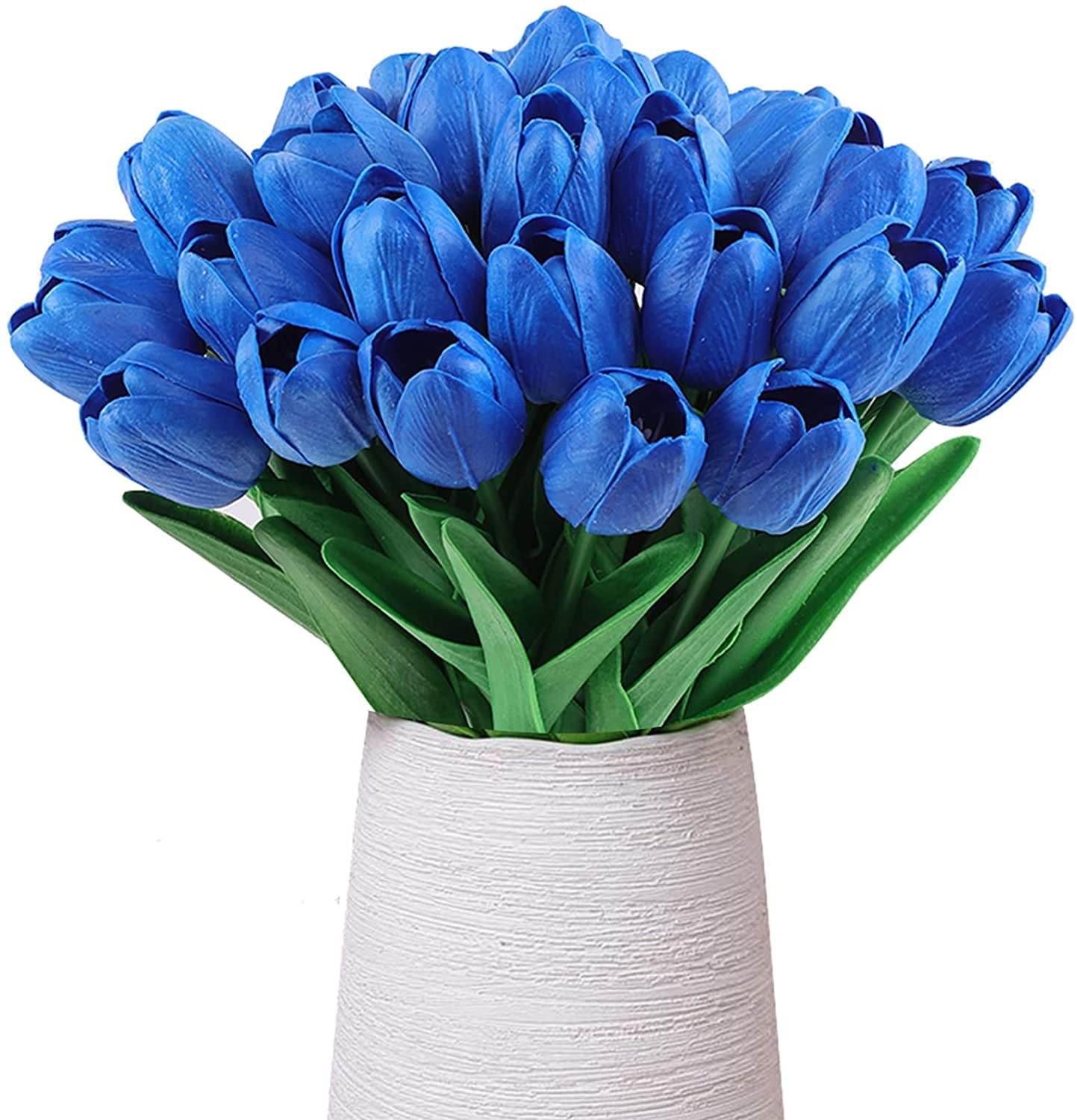 Artificial Flowers Real Looking Foam Fake Tulips s with Stems for DIY