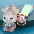 thumbnail image 4 of Keychain Pendant Luminous Hanging Ball Keyring Decoration Backpack Purse DIY Key Chain Bag Key Chain Handcraft Fashion Stylish Decor Pink, 4 of 9