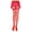 Red, variant on Black Net with Seam Thigh High Adult Halloween Accessory, One Size, (4-14)