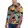 thumbnail image 3 of Naloa Angry Shark Pattern Men's Casual Hooded Collar Drawstring Hoodies Pullover Sweatshirts Casual Long Sleeve Shirts-XX-Large, 3 of 7
