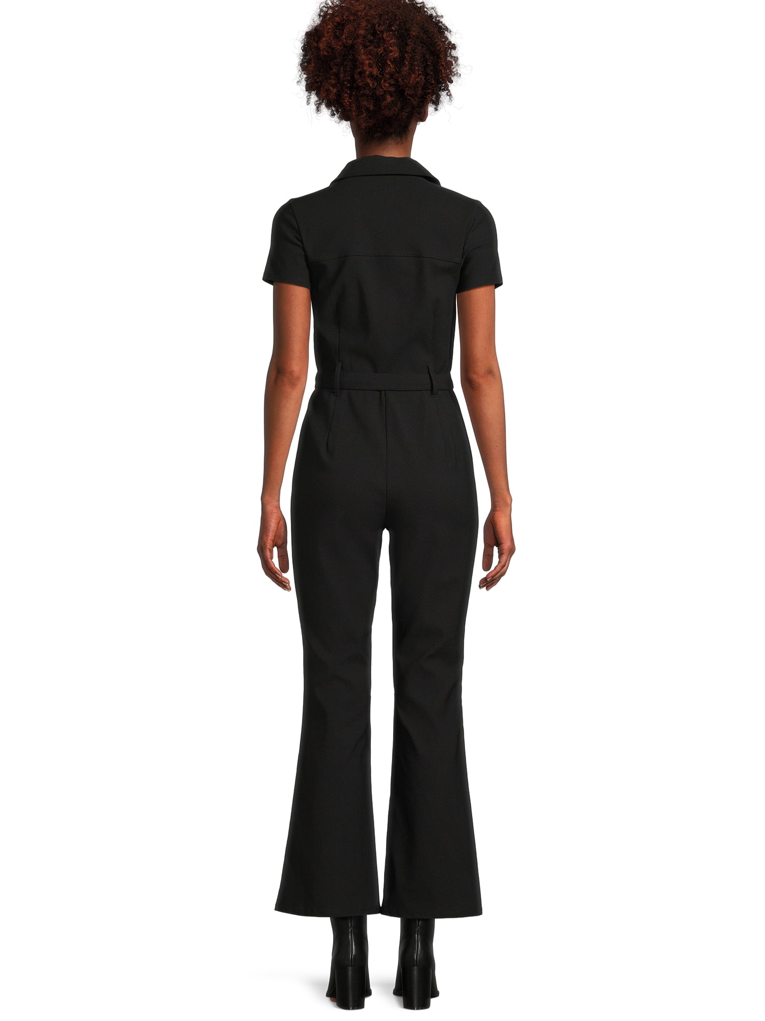 No Boundaries Juniors and Juniors Plus Utility Jumpsuit With Zipper Sizes XS 4X Walmart