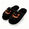 thumbnail image 4 of Basysin Women Halloween Slippers Slip On Soft Plush Warm House Shoes Fashion Fluffy Indoor Slippers Casual Home Footwear for Autumn Winter, 4 of 6