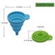 thumbnail image 3 of Set de 4 Embudos Plegables de Silicona de Grado Alimenticio en Colores Variados para Cocina y Transferencia de Líquidos, 3 of 5