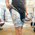thumbnail image 5 of Anime Shorts - Breathable Mesh Running Gear Sweat Gym Short, Stretch Compression Lined Swim Trunks Men Women Workout Basketball Athletic Sport Graphic with Soft Pockets and Towel Holder-XL, 5 of 8