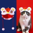 thumbnail image 3 of Milue Cat Lion Costume Hat Small Dogs Cats Plush EarFlap Cap Puppy Festival Headgear, 3 of 16