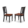 thumbnail image 3 of East West Furniture Weston 7-piece Dining Set with Wood Seat in Black/Cherry, 3 of 5