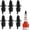 Black, variant on 6 count Plastic Pourers for , & Oil Bottles(Red)