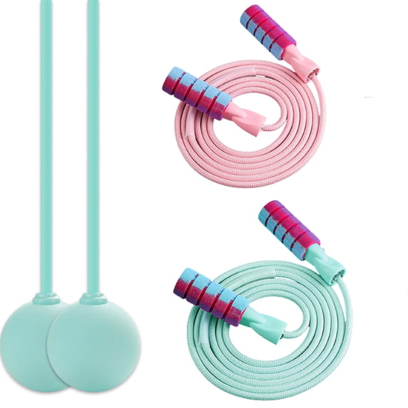 SPRING PARK 2Pcs/Set Skipping Rope Jump Adult Men Woman Kids Adjustable for Fitness Cordless Exercise Speed Cord