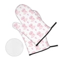 thumbnail image 2 of Oven Mitts and Pot Holders 4 Piece, Candy Cute Pig Pink High Heat Slip Resistant Oven Mitt and Trivets Set Kitchen Oven Glove Pot Holders for Cooking Baking Grilling, 2 of 7