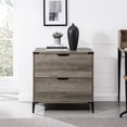 thumbnail image 2 of Bowery Hill Modern Farmhouse Angle Iron 2-Drawer Filing Cabinet in Gray Wash, 2 of 6