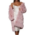 thumbnail image 1 of Abrigo de invierno cálido para mujer, chaqueta acolchada a prueba de viento, parka larga para exteriores, chaqueta acolchada gruesa con capucha de piel sintética, abrigo de invierno de piel, 1 of 5