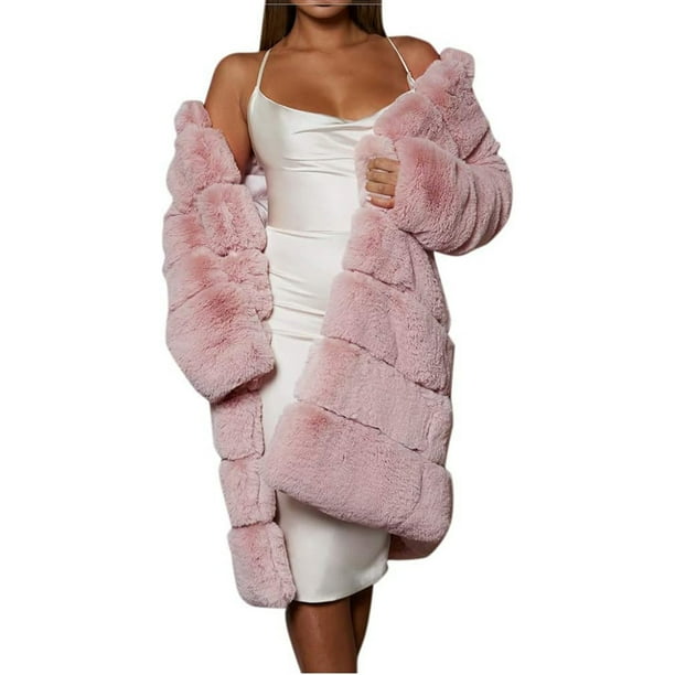 Abrigo de invierno cálido para mujer, chaqueta acolchada a prueba de viento, parka larga para exteriores, chaqueta acolchada gruesa con capucha de piel sintética, abrigo de invierno de piel