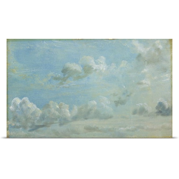 Great BIG Canvas John Constable Poster Print entitled Study of Cumulus Clouds, 1822 (oil on paper laid down on panel)