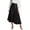 Black, variant on Women's High Waist Linen Blend Skirt, Button Down Wrap Front Midi Skirt, Casual A-Line Cotton Linen Skirt