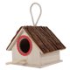 thumbnail image 2 of Casa para pájaros hecha a mano, nido para el hogar para pájaros de madera de gran tamaño y alta resistencia, 2 of 8