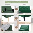 thumbnail image 5 of Sobaniilo 47" Small Modern Loveseat Sofa, Mid Century Linen Fabric 2-Seat Sofa Couch Tufted Love Seat with Back Cushions and Tapered Wood Legs for Living Room, Bedroom and Small Space (Green), 5 of 6