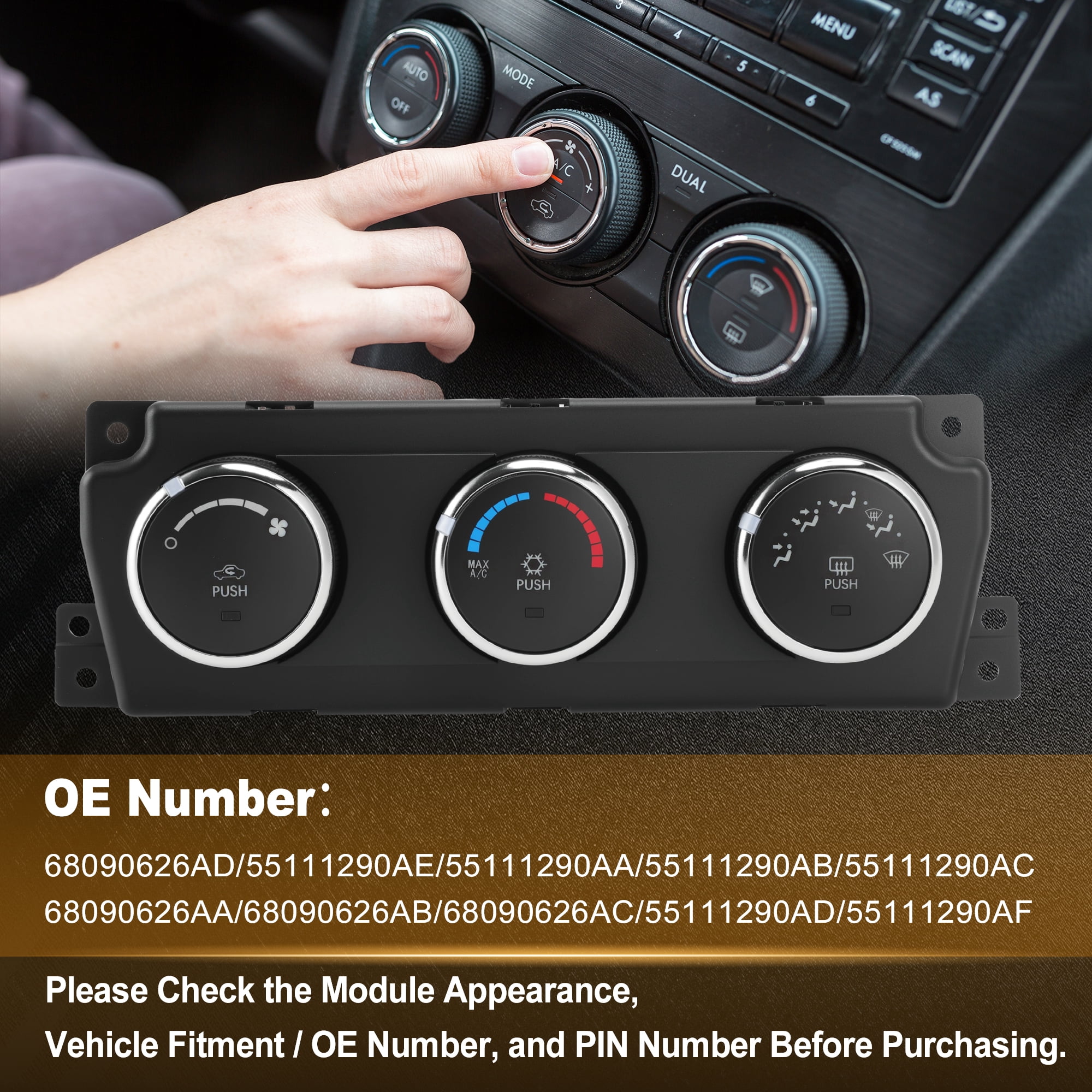 Unique Bargains A/C Heater Climate Control Module for Dodge for Ram 1500 10-12