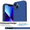 thumbnail image 3 of Shockproof Liquid Silicone Designed for iPhone 13 Case Gel Rubber Full Body Protection Anti-Shock Cover Case Drop Protection 6.1inch-Royal Blue, 3 of 12