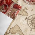 thumbnail image 5 of Window Valance for Kitchen,Summer Red Big Octopus Rod Pocket Curtain Valances Short Curtains Drapes Panel,Marine Life on Retro Map Window Treatment Topper for Living Room Bathroom Bedroom Home Decor, 5 of 9
