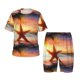 thumbnail image 1 of Balery Starfish Sunset Sea Beach Conjunto de Pijama Infantil de Manga Corta con Estampado – Ropa de Dormir de Algodón Suave-XX-Large, 1 of 6