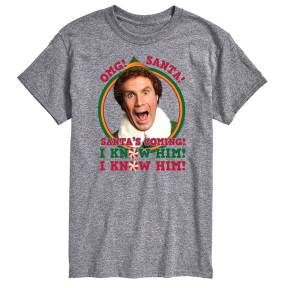 ELF - Omg Santa I Know Him - Men's Short Sleeve Graphic T-Shirt