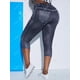 thumbnail image 4 of Talla grande 3D Skull Jean PRINT CULTPED JEGGINGS Rosegal Leggings de talla grande, 4 of 5