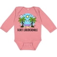 thumbnail image 3 of Inktastic Summer Vacation in Fort Lauderdale Boys or Girls Long Sleeve Baby Bodysuit, 3 of 5