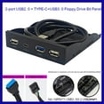 thumbnail image 2 of USB3.2 GEN1 TYPE-C Floppy Drive Panel 3.5-Inch HUB 19PIN to C Port Reversible Plug-in 5Gbps, 2 of 6