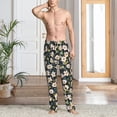 thumbnail image 3 of Cauagu Flowers Mens Pajama Pants Sleep & Lounge Pants,PJ Bottoms with Pockets-Small, 3 of 7