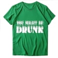 thumbnail image 4 of Short Sleeve Shirt for Women Trendy Y2k Style Casual Summer T Shirts Crewneck Comfy Basic Tee Top Green XXL, 4 of 5