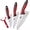Red Black, variant on Ceramic Knife Set with Cover and Peeler, 3/4/6 Inch White Paring Knives for Kitchen, Ultra Sharp Kitchen Knives for Fruits Vegetables