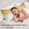 thumbnail image 5 of Yellow Eucalyptus Leaves Body Pillow Covers 20"x60", Spring Floral Summer Botanical Soft Brushed Microfiber Breathable Throw Pillow Covers, Pillowcase with Zipper for Couch Sofa Bedroom Living Room, 5 of 9