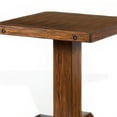 thumbnail image 3 of Reggie Bar Table, Adjustable Pedestal Base, 36 Inch Square Top, Brown, 3 of 5