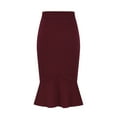 thumbnail image 5 of XUNKUSGA Long Skirts for Women High Waist Fishtail Skirts for Women Trendy Stretch Office knee length skirt Elegant Hip Wrapping Women's Skirts S-5XL, 5 of 6