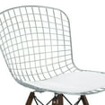 thumbnail image 3 of Armen Living Taylor Wire Barstool in Walnut w/Chrome & Gray Faux Leather Seat, 3 of 7