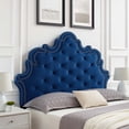 thumbnail image 1 of Modway Arabella Button-Tufted Performance Velvet Twin Headboard in Navy, 1 of 9