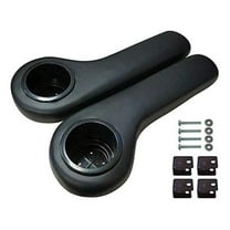 Black Golf Cart Cup Holder Rear Seat Arm Rest Cushion - Fits EZGO/Club Car/
