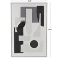 thumbnail image 3 of 40" x 59" Textured Geometric Framed Wall Art with Various Shapes and Black Accents, by DecMode, 3 of 10