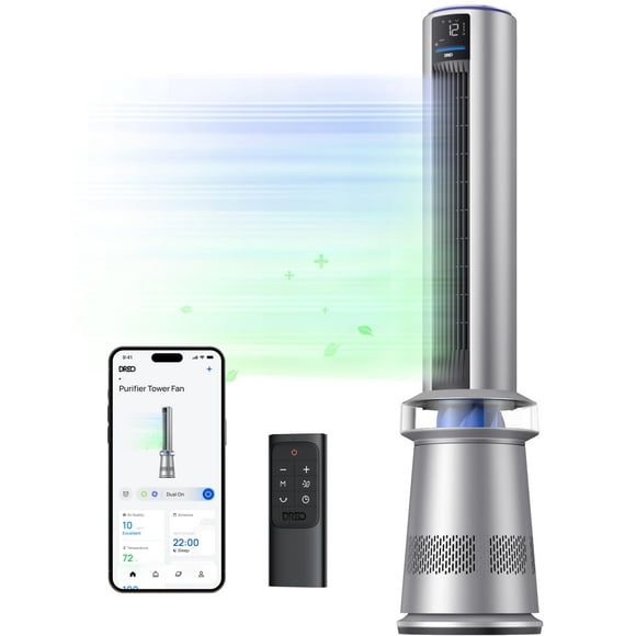 Purificador de aire con ventilador de torre Dreo MC710S 45 Smart para dormitorio