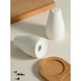 thumbnail image 4 of Salt and Pepper Shakers Set with a Bamboo Tray Ceramic Salt Shaker White Salt and Pepper Shaker Simplicity Salt and Pepper Set, 4 of 5