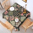 thumbnail image 2 of Pioneer Flower Floral Print Pattern Square Tablecloth,Waterproof Square Table Cover,Wipeable Spillproof Washable Table Cover for Home Kitchen Party Decor 60"x60"(152x152cm), 2 of 6