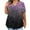 Hot Pink, variant on Titcea Plus Size Tops for Women Floral Print V Neck Short Sleeve Oversized T Shirts Loose Comfort Casual Holiday Shirt