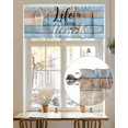 thumbnail image 5 of Blue Coastal Nautical Kitchen Valances for Windows Life Is Better at The Beach Valance Curtains&nbsp; for Kitchen /Living Room/Bedroom/ Bathroom Decor, 54"x18 " ,Rod Pocket 1 Panel, Farmhouse, 5 of 7