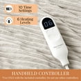 thumbnail image 5 of U by Bedsure Electric Blanket Heated Full - Soft Ribbed Flannel Heated Blanket, Fast Heating Electric Throw with 6 Heating Levels & 4 Time Settings, 3 Hours Auto-Off, Natural, 5 of 7