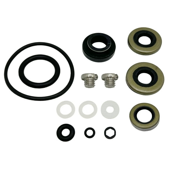 Lower Gearcase Seal Kit with Drain Screws Replacement for Johnson Evinrude, Sierra Outboards - 18-2656, 0396350