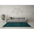 thumbnail image 3 of Ahgly Company Indoor Square Abstract Turquoise Blue Modern Area Rugs, 4' Square, 3 of 4